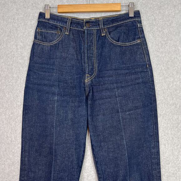 Levi's Premium 28 Dark Wash Ribcage Boot High Waisted Jean 28x27.5 Button Fly - Picture 2 of 9